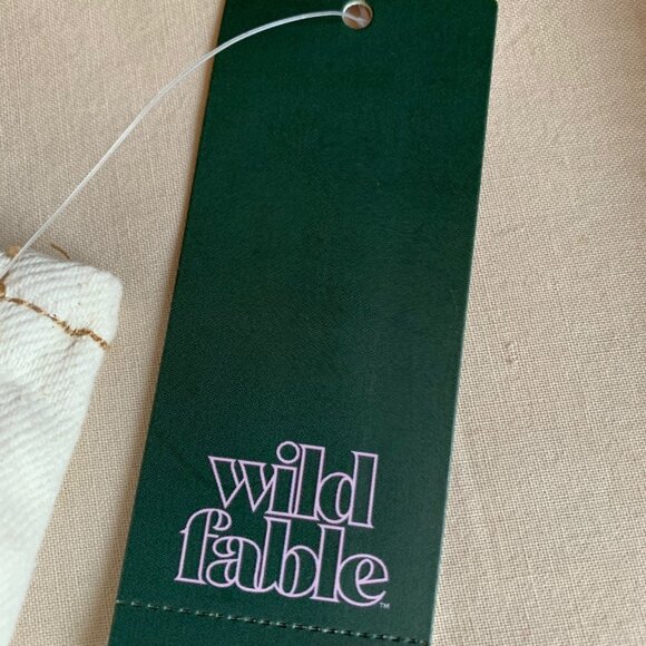 🐱 5 for $10.  WILD FABLE OFF WHITE/ECRU DENIM HALTER TOP NWT - Picture 5 of 9